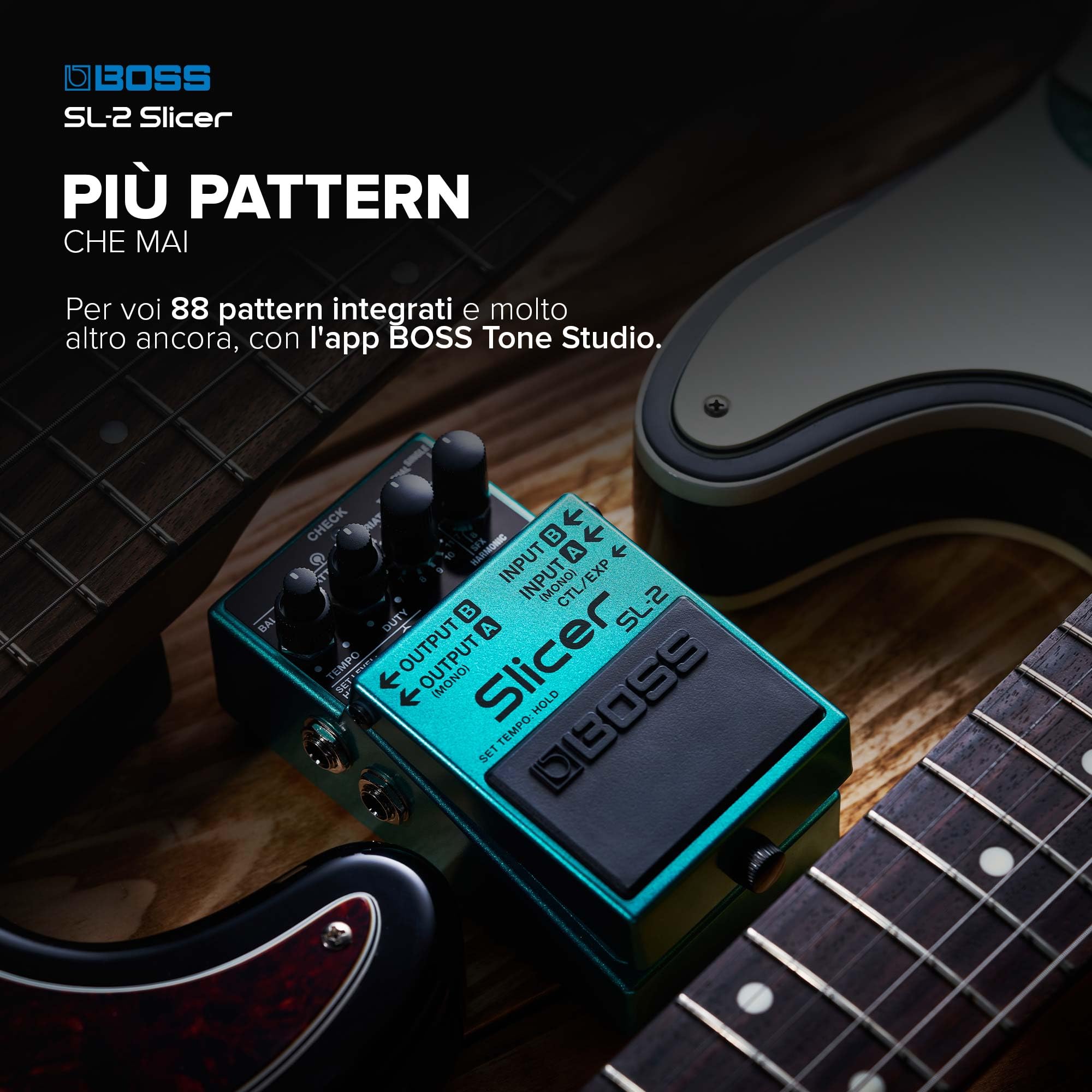 BOSS SL-2 Slicer | Pedale compatto per chitarra, tastiere, DJ e